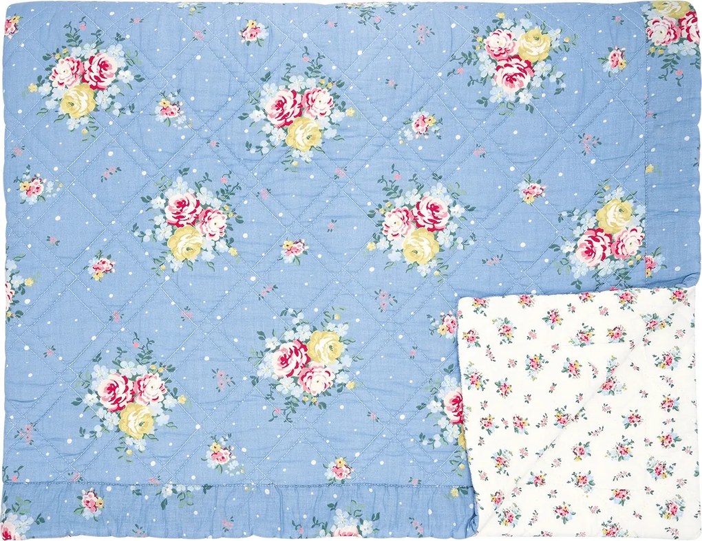 Laura Dusty Blue Green Gate ágytakaró, 140 x 220 cm