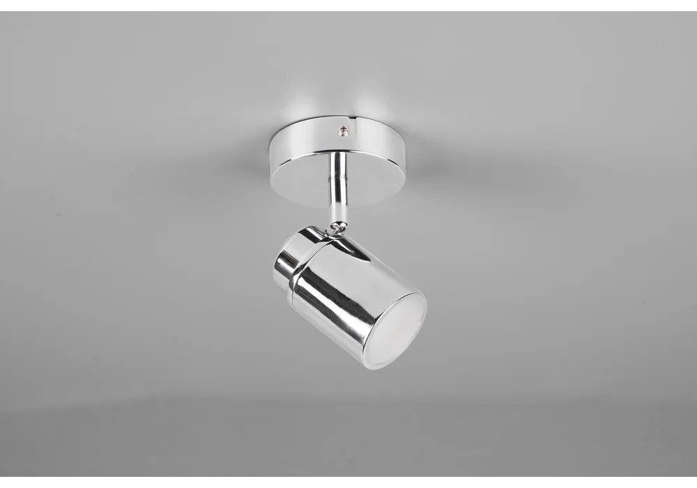 Fényes ezüstszínű fém spotlámpa 10x9 cm Angelo – Trio