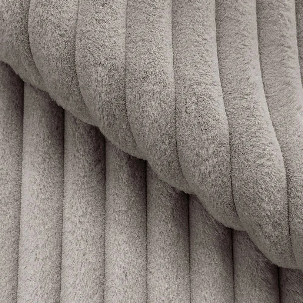 Világosszürke kordbársony lábtartó Justin – Ropez