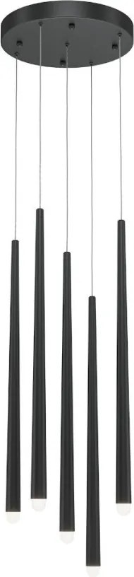 MAYTONI MOD132PL-L28BK2 CASCADE Hengeres Függesztett Lámpa Fekete LED IP20