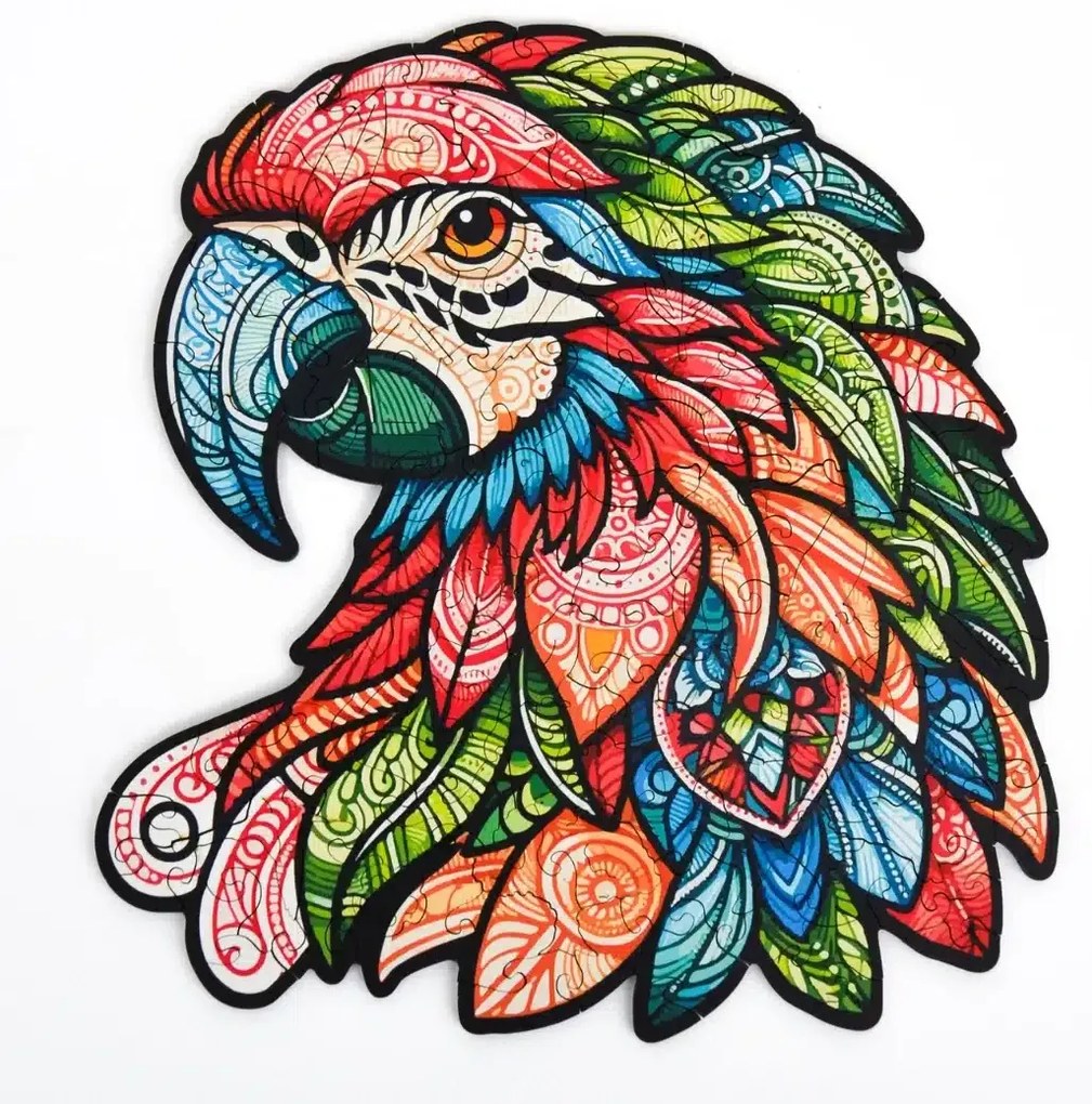 Trópusi papagáj fa puzzle