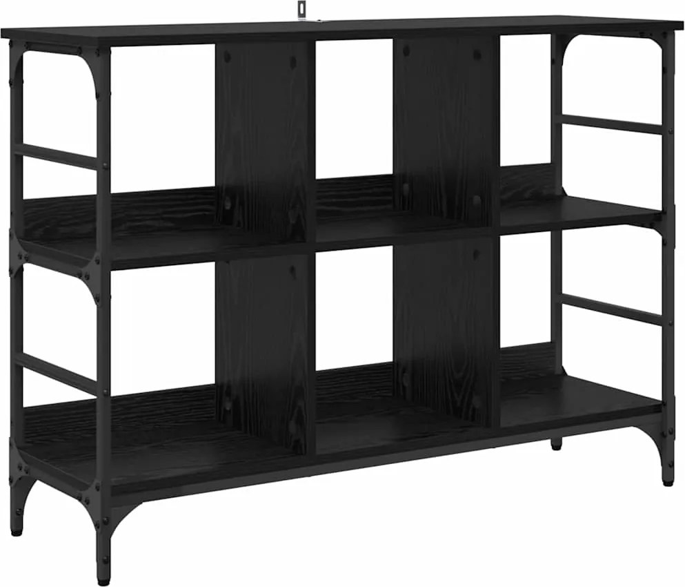 vidaXL Széf Fekete tölgy 102 x 32 x 73,5 cm