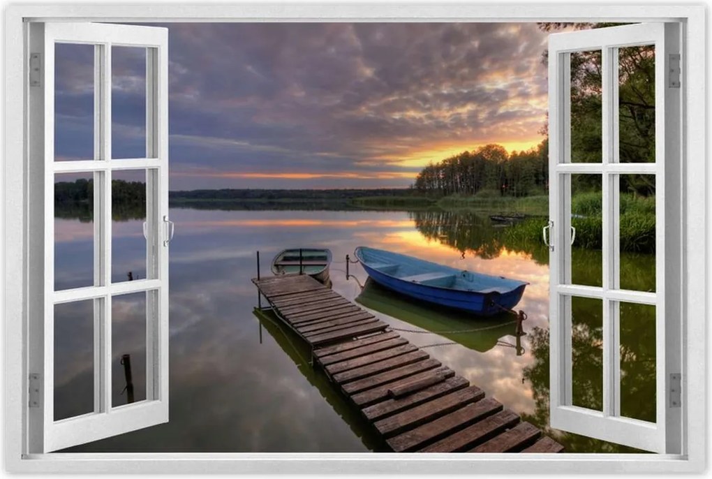 Poszterek 90x60 Naplemente tó