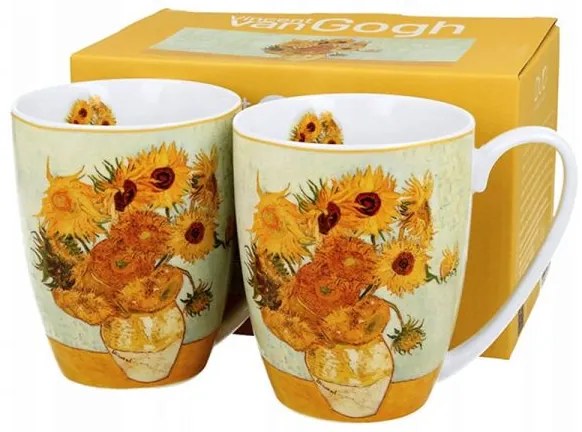 Porcelán bögre szett 2 személyes van Gogh Napraforgók