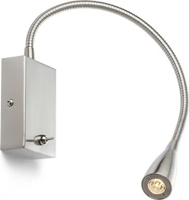 RENDL POINT nástěnná matný nikl 230V LED 3W 40° 3000K