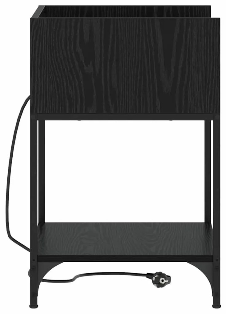 Éjjeli Szekrények 2 pcs Musta tammi 40 x 40 x 61 cm Faanyag