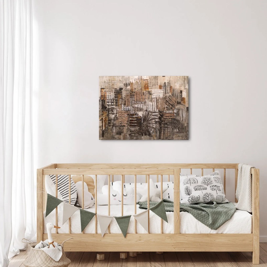Kép - absztrakció barna tónusokkal (70x50 cm)