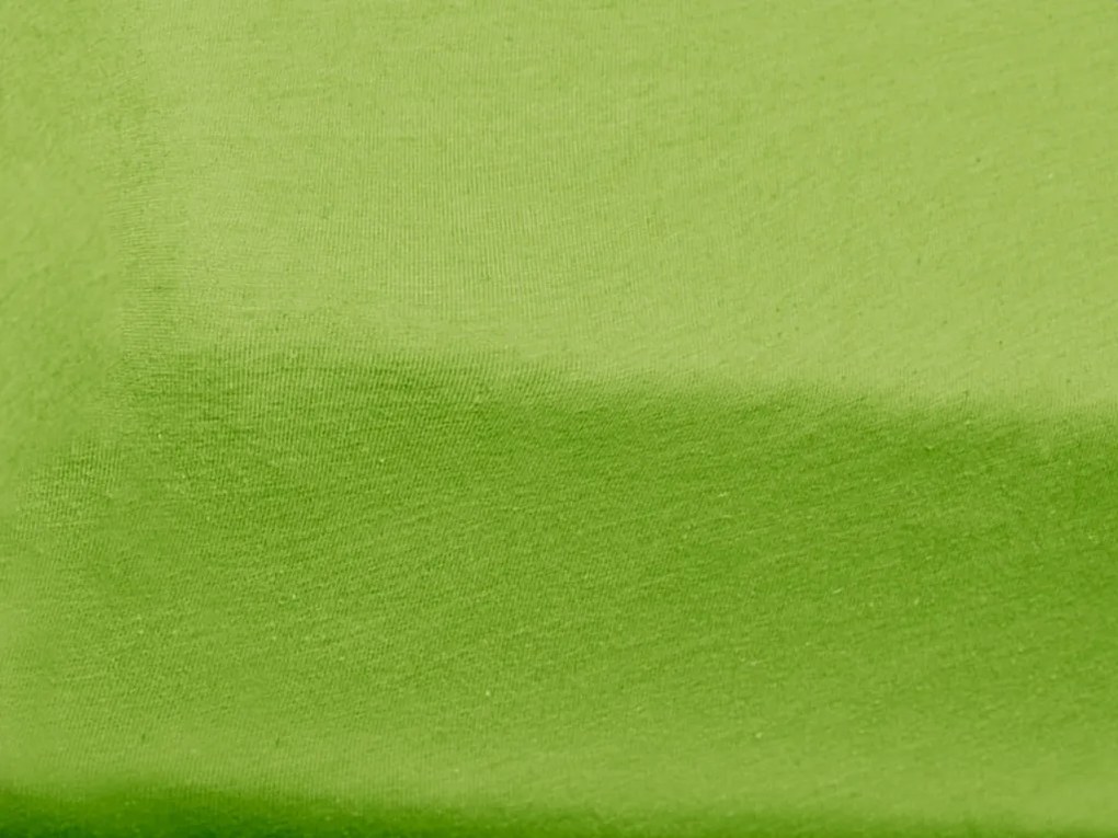 Jersey gyerek lepedő kiságyba zöld 70x140 cm
