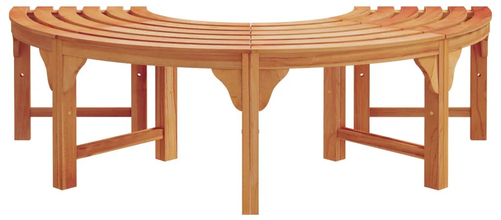Kültéri Fa Pad Félkör 160 cm Tömör Eukaliptusz