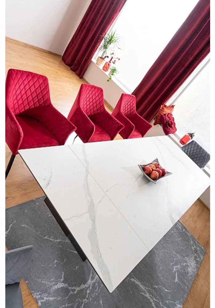 Westin III bővíthető étkezőasztal márvány hatású asztallappal 160-240cm