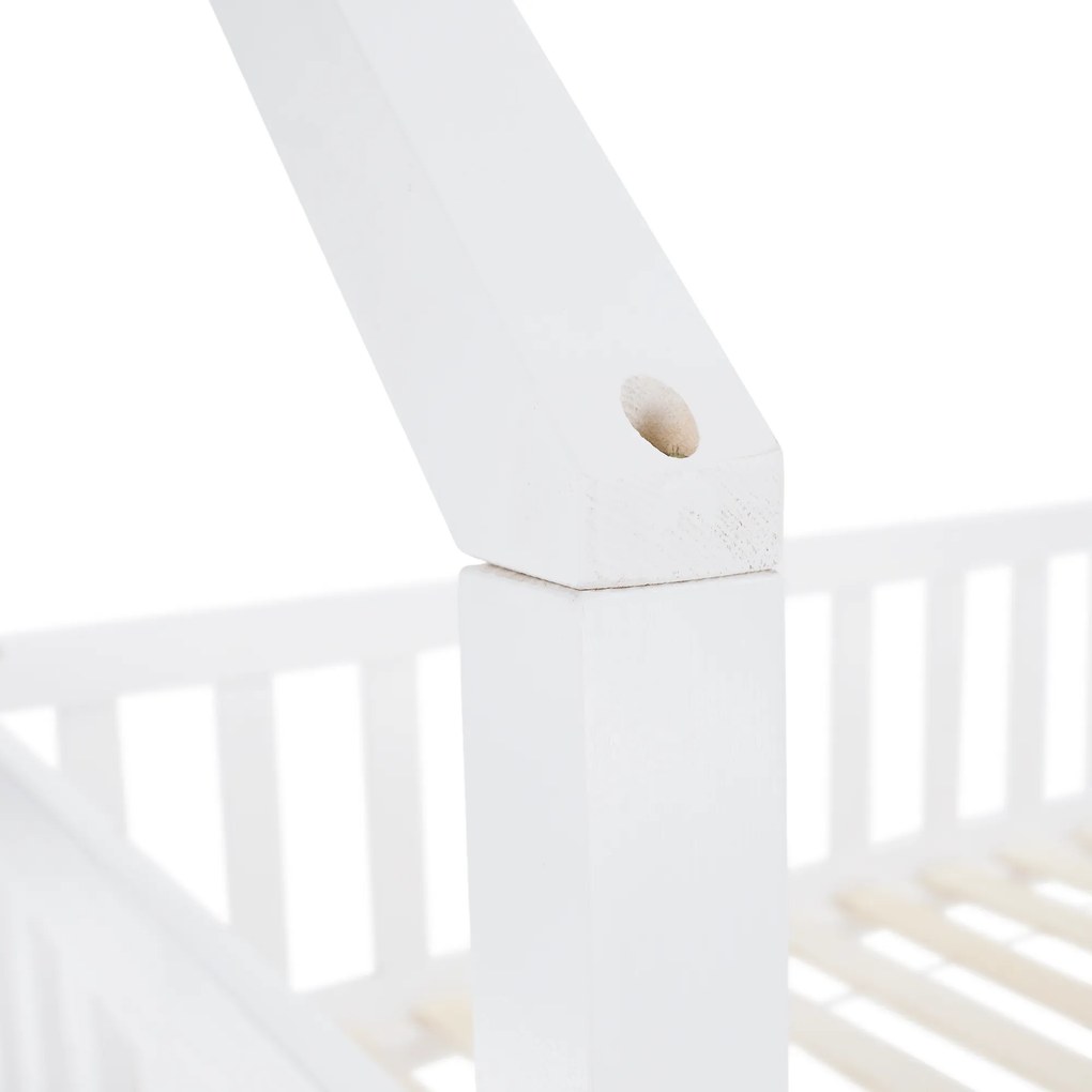 Montessori emeletes ágy, fehér, VENITA TYP 2