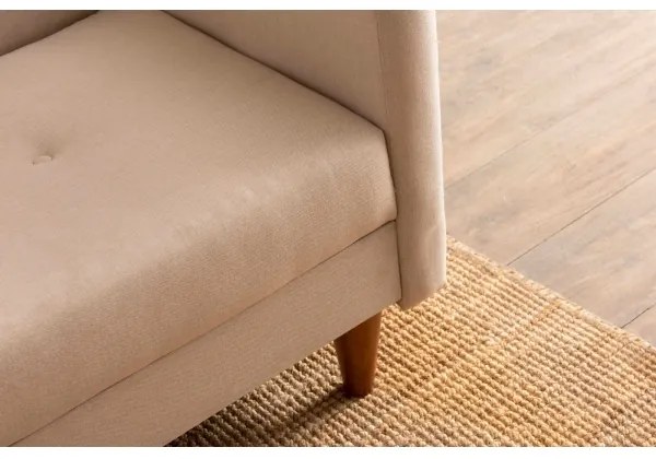 Kétszemélyes kanapé NARA krémszínű/bézs