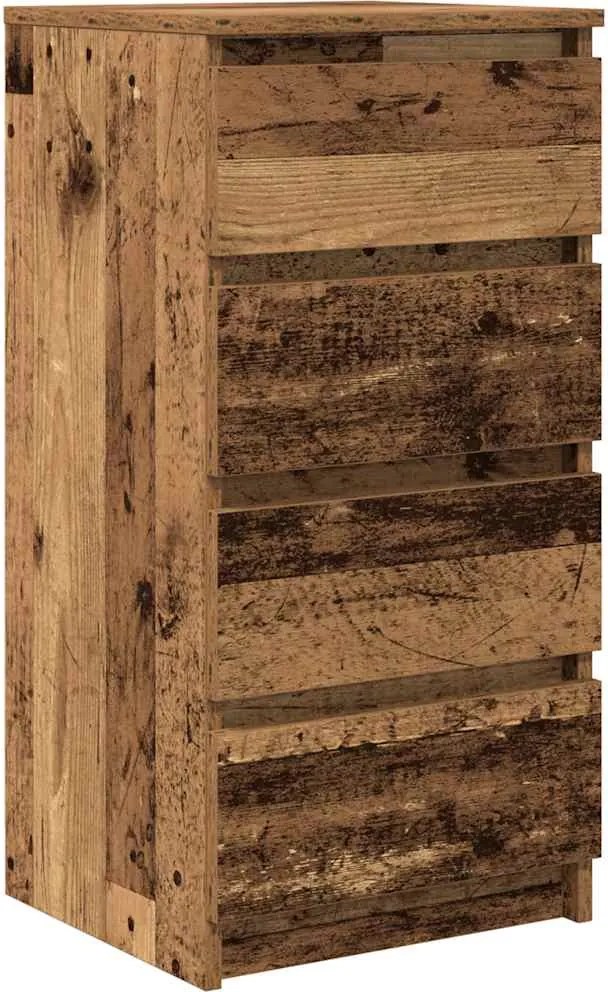 vidaXL antik fa színű szerelt fa tálalószekrény 37,5x35x76 cm