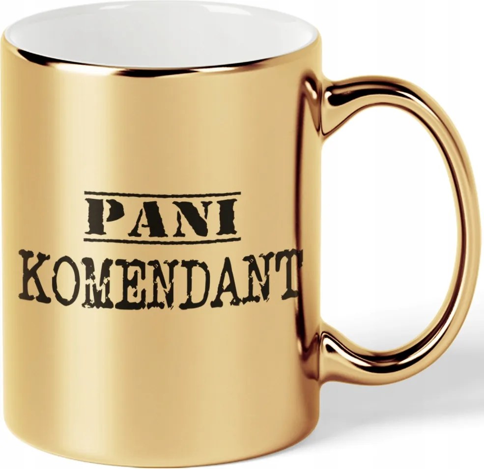 Bögre Arany Csillogó Ajándék A Parancsnok Hölgynek Karácsony Születésnap Névnap