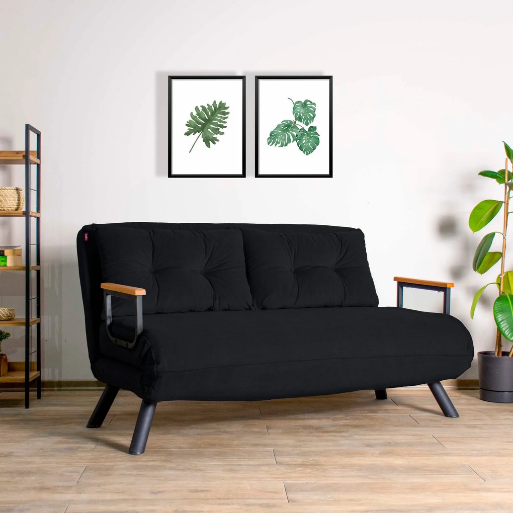 Kanapé futon  Sandy (fekete). 1062315