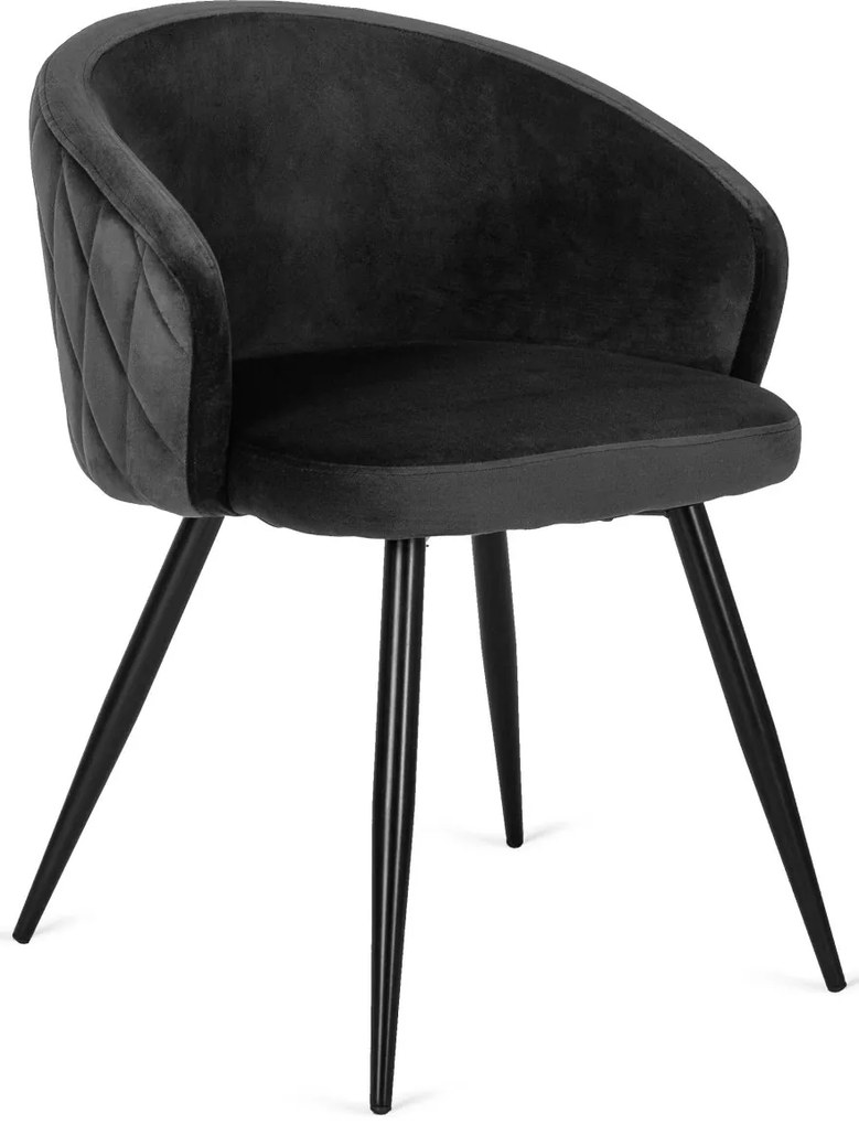 Elegáns Étkezőszék Fekete Bársony Kárpittal. ADELE