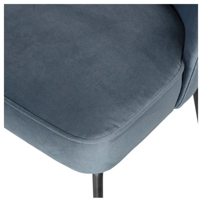 Kék bársony étkezőszék szett 2 db-os Vogue – WOOOD