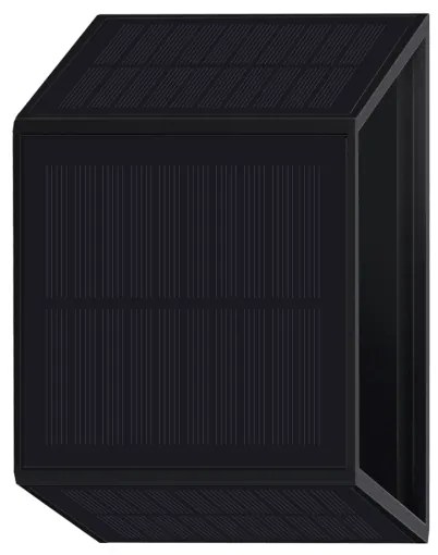 LED napelemes fali lámpa WINGS LED/2W/1200 mAh 3,7V 3000K IP54 fekete