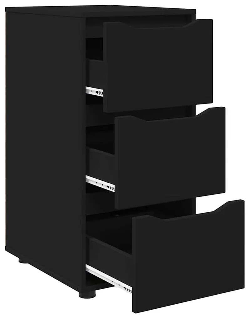 Tárolószekrény Fekete 40 x 48 x 81 cm Faanyag