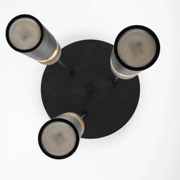 Jupiter 2013 - Csillár zsinóron ALAS 3xGU10/10W/230V fekete/arany