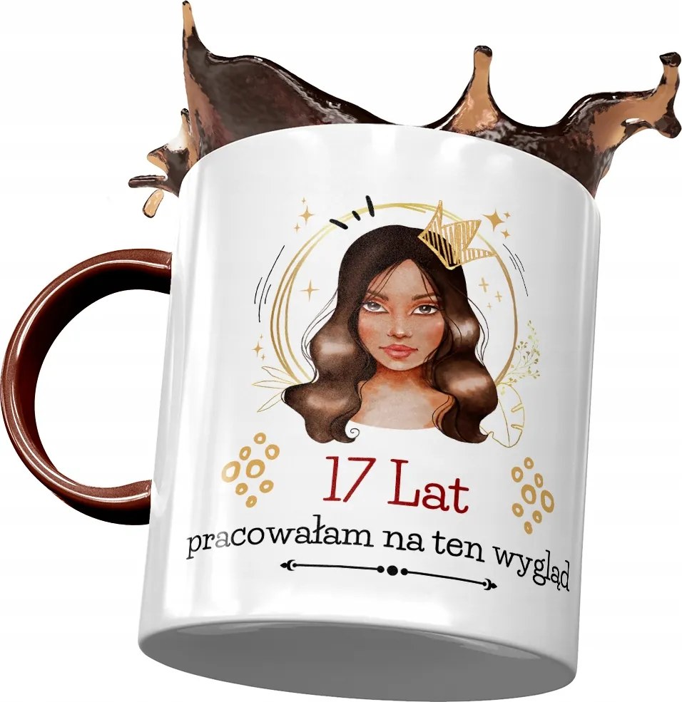 Bordó Bögre Születésnapra 17 17. 17. Ajándék Nyomtatott Fotóval