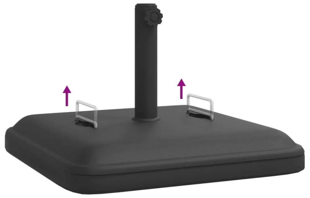 fogantyús négyszögű napernyőtalp rúdhoz Ø38 / 48 mm 27 kg