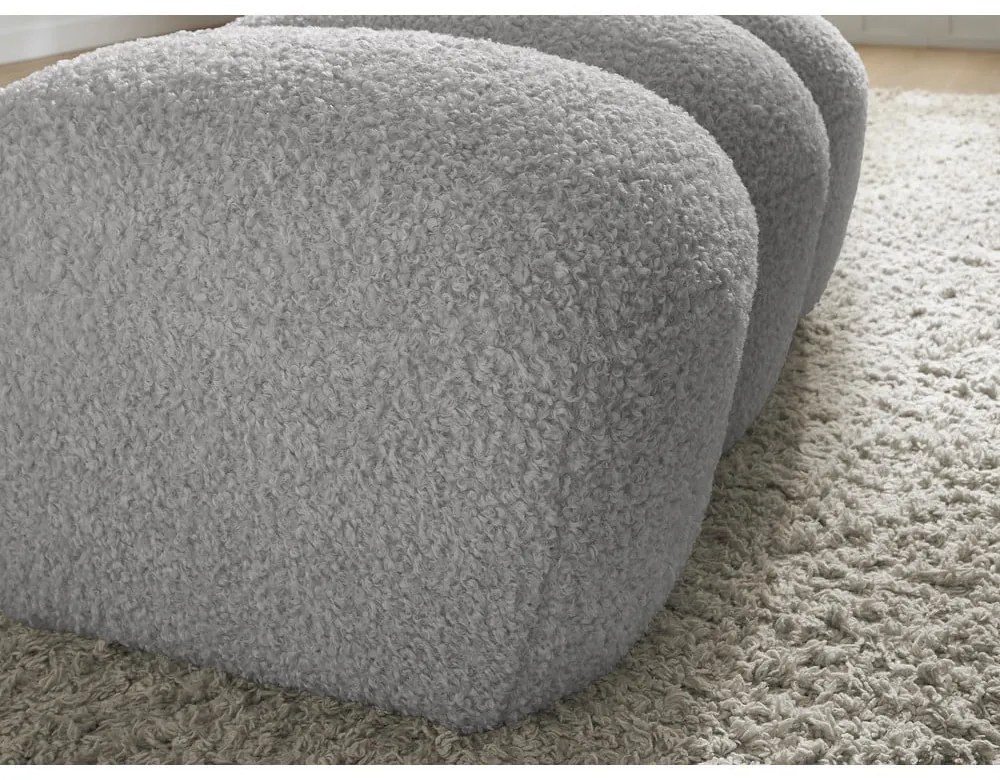 Világosszürke buklé lábtartó Hippolyte – Bobochic Paris