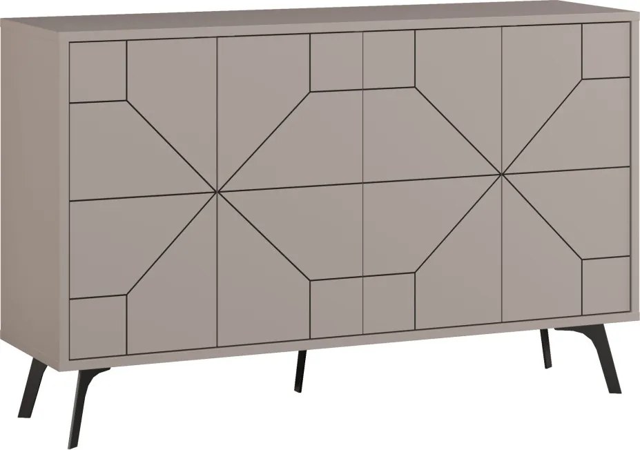 Dune komód, világos mokka, 123 cm