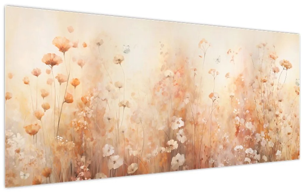 Kép - Vadvirágok mintája (120x50 cm)