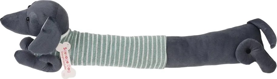 Zöld-szürke huzatfogó párna 17x76 cm Sausage Dog – Rex London