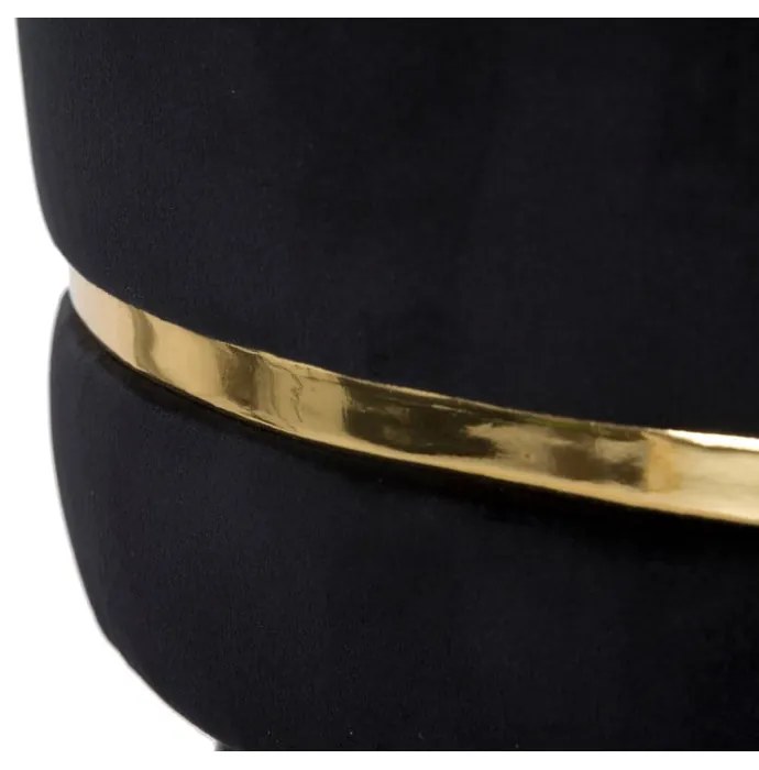 Fekete-aranyszínű kárpitozott bárszék (ülésmagasság 74 cm) Paris – Mauro Ferretti