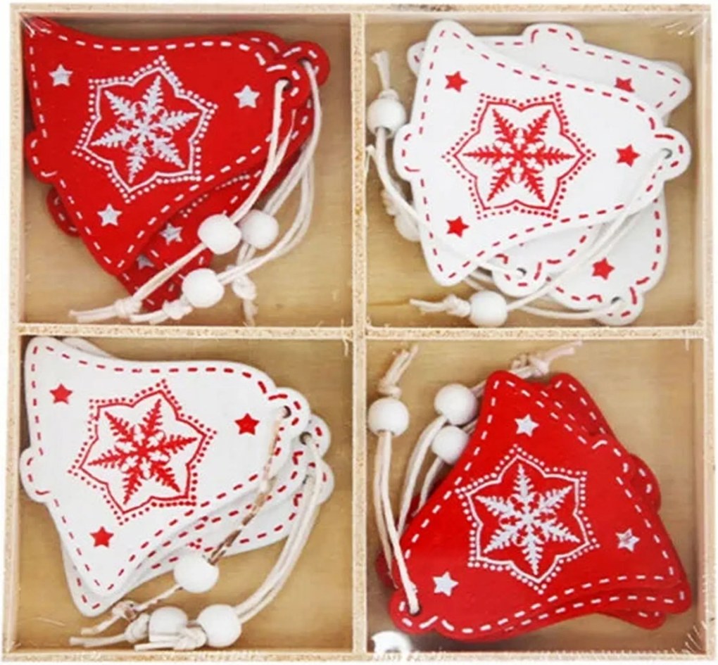 Fa medálok Karácsonyi 12db-os karácsonyfadíszek Csengők a karácsonyfára