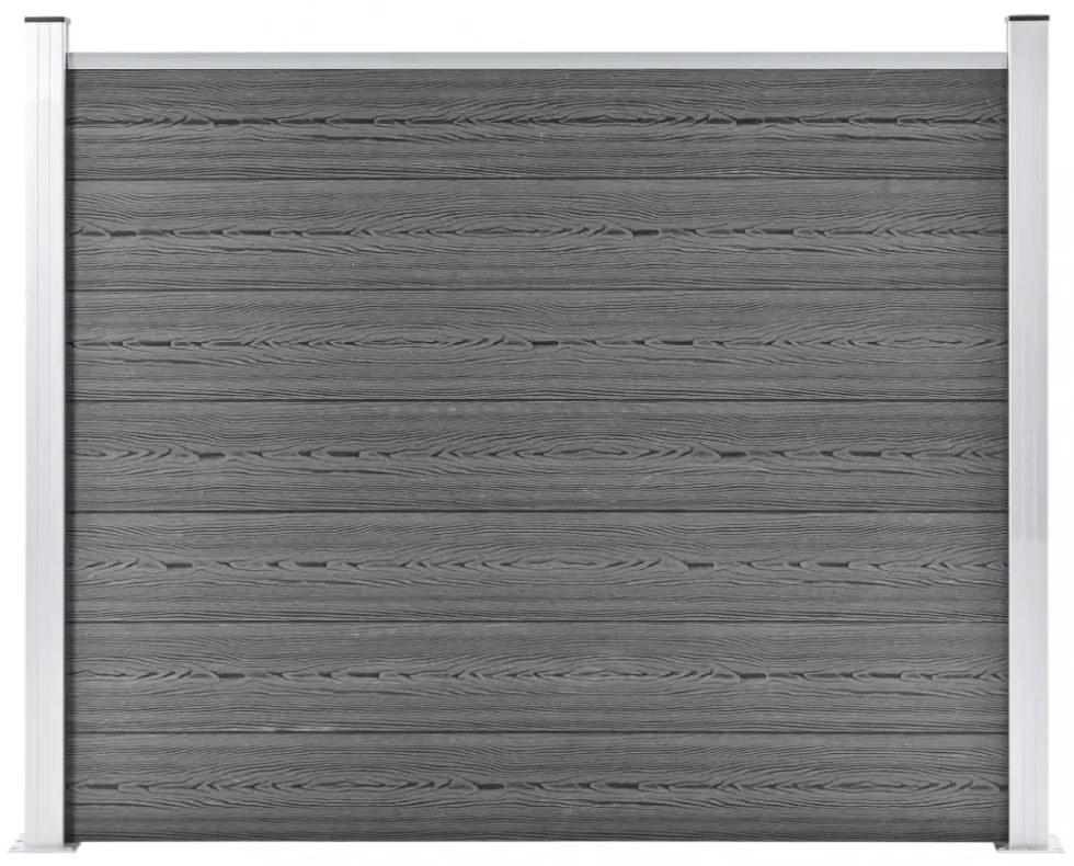vidaXL szürke WPC kerítéspanel 180 x 146 cm