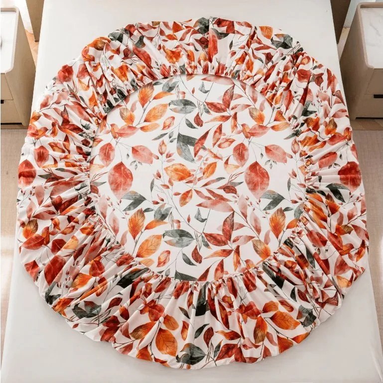 Mikroszálas lepedő AUTUMN LEAVES színes 180x200 cm