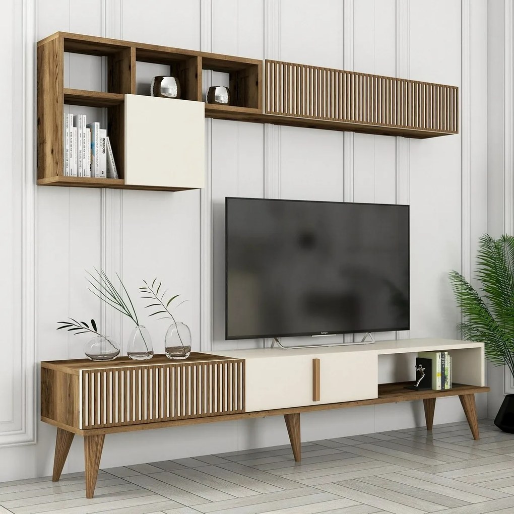 Milen Walnut and Cream TV-fal