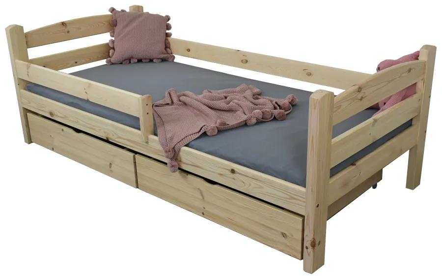 FA OLGA 5 ágy ágyneműtartóval 90x200 - natúr borovi