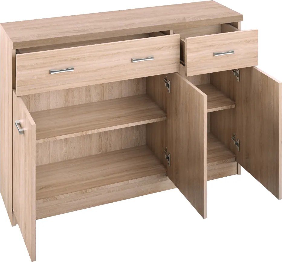 Komód 3D2S, sonoma tölgy, TOPTY TYP 23