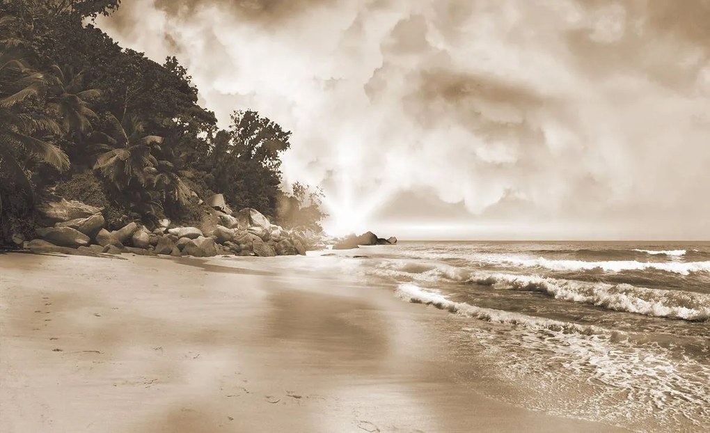 Fotótapéta - Strand - szépia (152,5x104 cm)