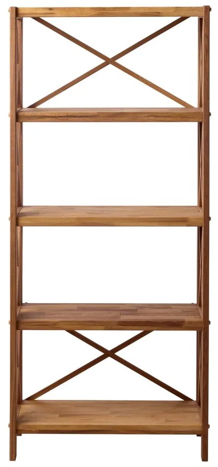 Natúr színű tölgyfa polcos állvány 70x161 cm X-Shelf – Unique Furniture