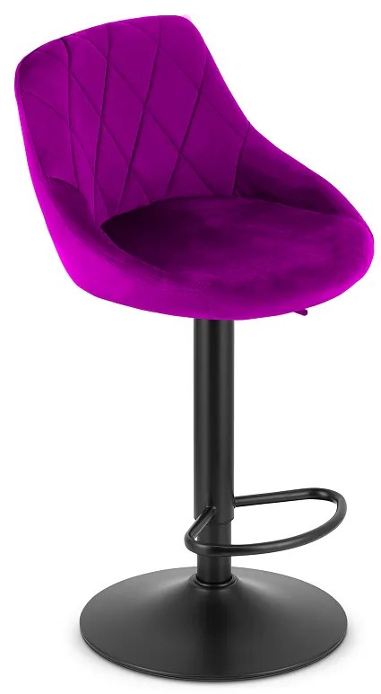Bárszék KAST - lila bársony/fekete láb