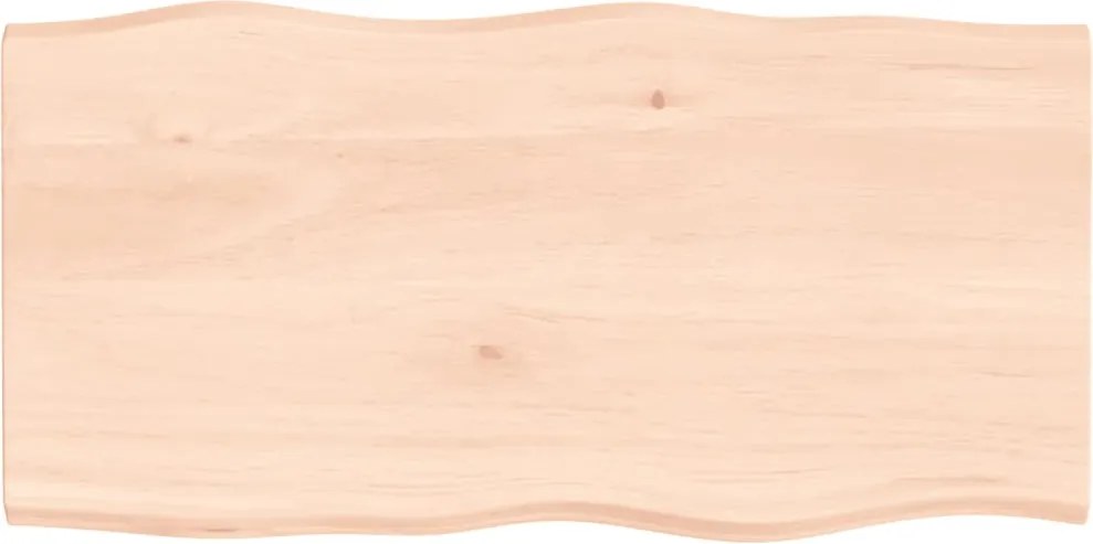vidaXL asztallap 100x50x2 cm kezeletlen tömörfa tölgyfa élőszegélyes
