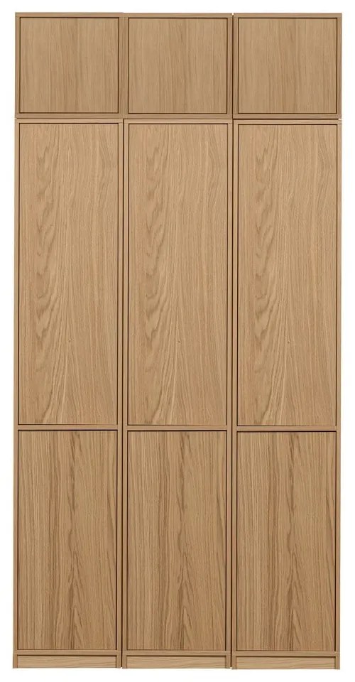 Natúr színű moduláris könyvespolc tölgyfa dekorral 120x243 cm Modulair – vtwonen