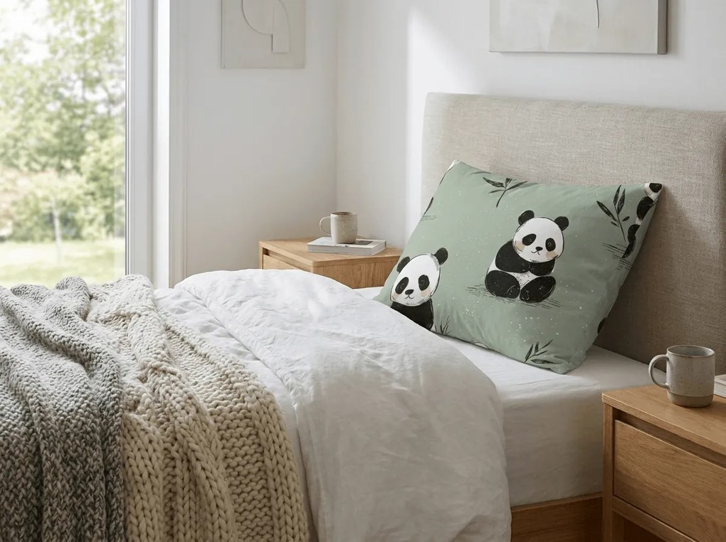 Mikroszálas párnahuzat PANDA RELAX 50x70 cm, Mentás