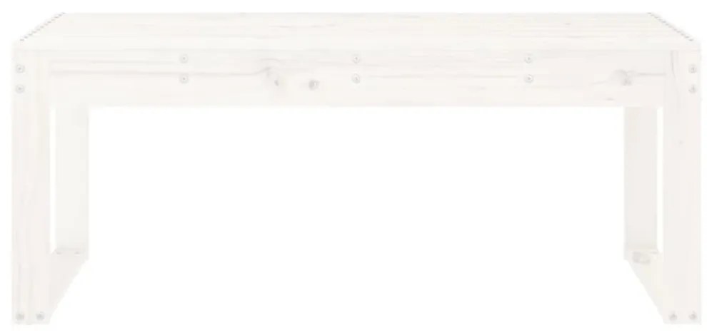fehér tömör fenyőfa kerti pad 110x38x45 cm