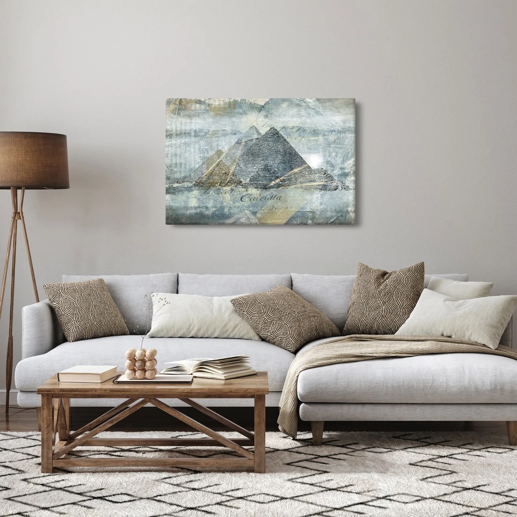Kép - Piramisok kék szűrőben (90x60 cm)