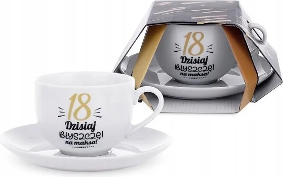 Ajándék csésze dedikált csészealj Ajándék Barátnők 18. születésnapjára