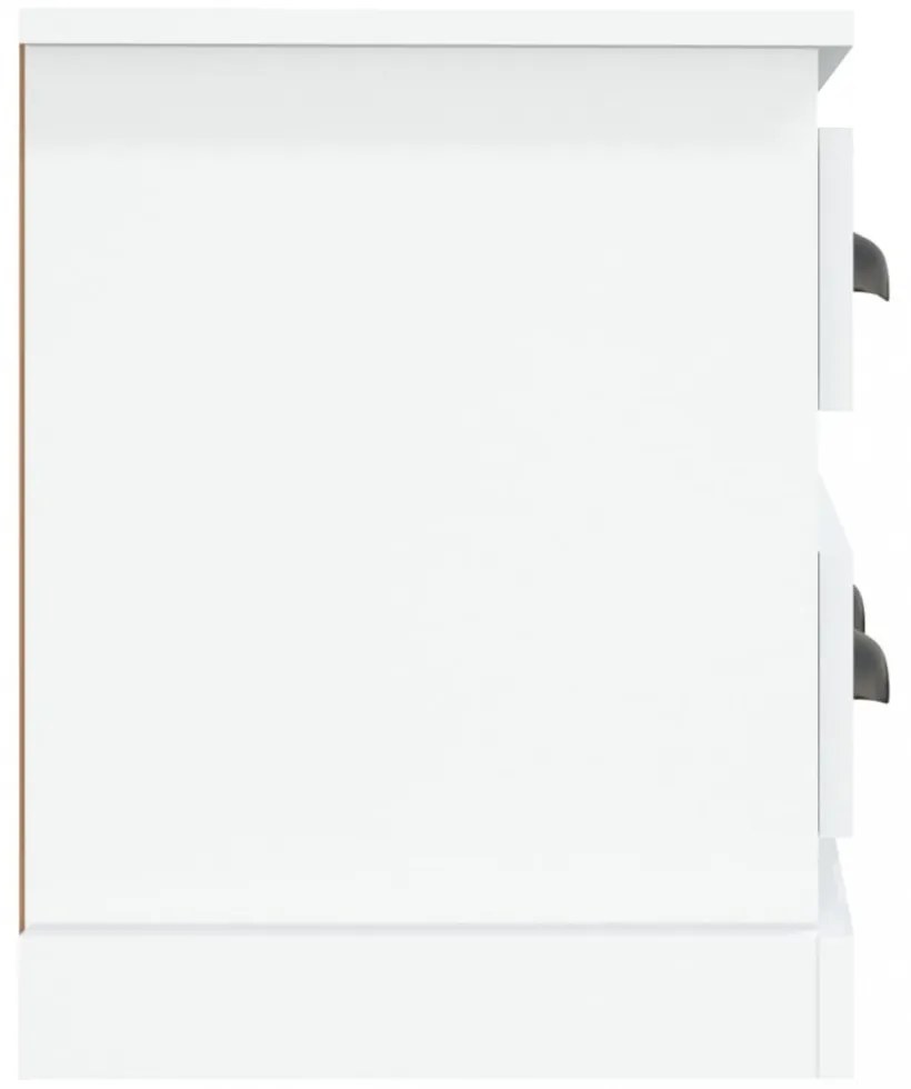 magasfényű fehér szerelt fa TV-szekrény 100 x 35,5 x 45 cm
