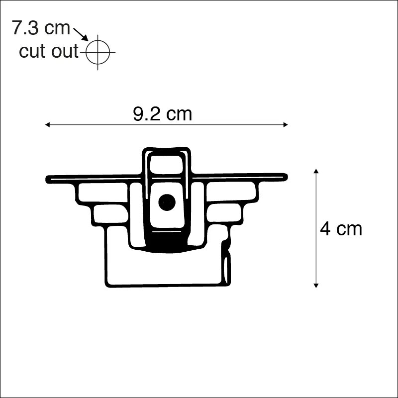 3 db-os beépített spotlámpa készlet fekete LED-del, 3 fokozatú dimmerrel - Miu