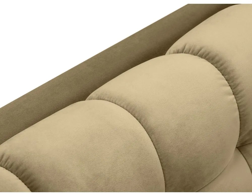 Bali bézs bársony sarokkanapé, bal oldali - Cosmopolitan Design