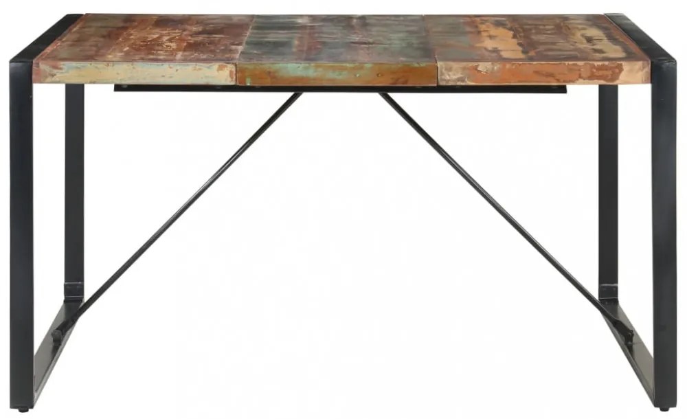 tömör újrahasznosított fa étkezőasztal 140 x 140 x 75 cm